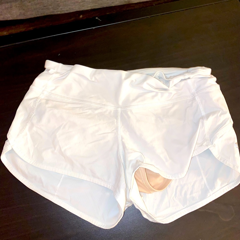 Lululemon White Speed Short